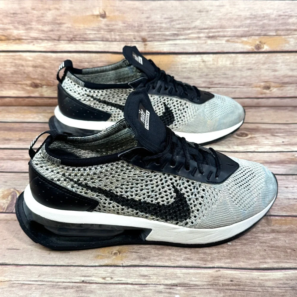 Nike Air Max Flyknit Racer Womens Black & White Sneakers 8